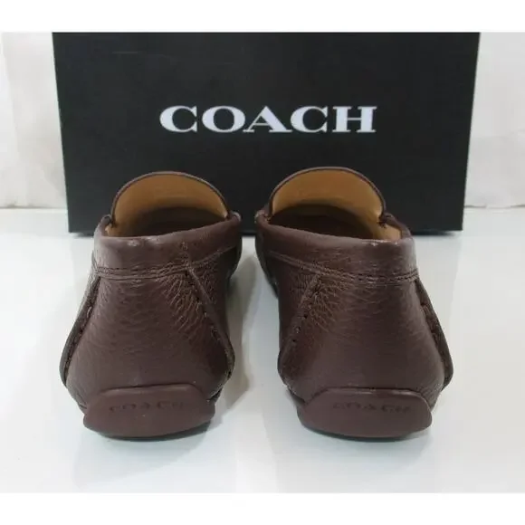 Coach Marley Leather Driver Moccasin Slip On Loafer Shoes Comfort Brown Size 6